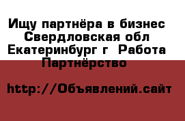 Ищу партнёра в бизнес - Свердловская обл., Екатеринбург г. Работа » Партнёрство   